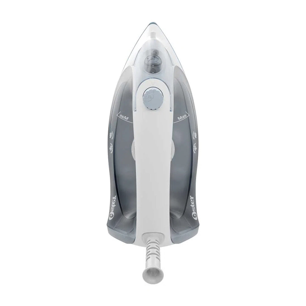 Oster GCSTBS5001 Plancha de Ropa a Vapor | 20% Mas Cobertura | Antiadherente | Sistema Anti-Calcificación | Azul Blanco