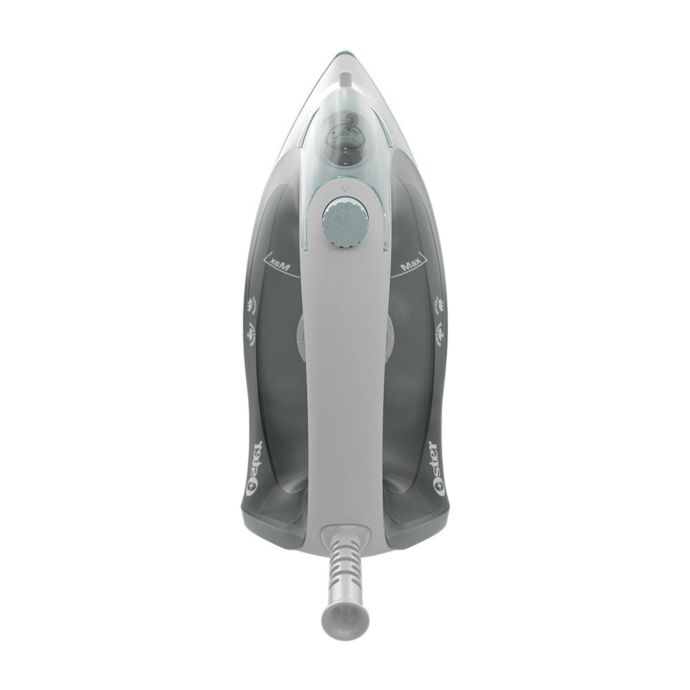 Oster GCSTBS5002 Plancha de Ropa a Vapor | 20% Mas Cobertura | Antiadherente | Sistema Anti-Calcificación | Verde Blanco