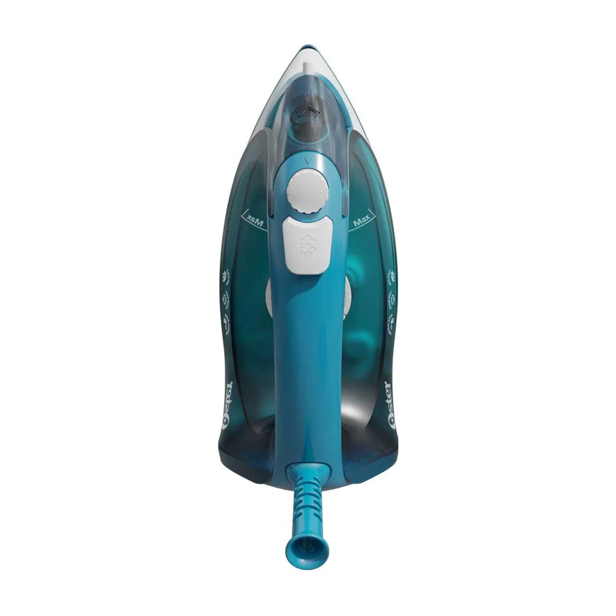 Oster GCSTBS5051 Plancha de Ropa a Vapor | 20% Mas Cobertura | Aero Ceramic | Sistema Anti-Calcificación | Azul Blanco