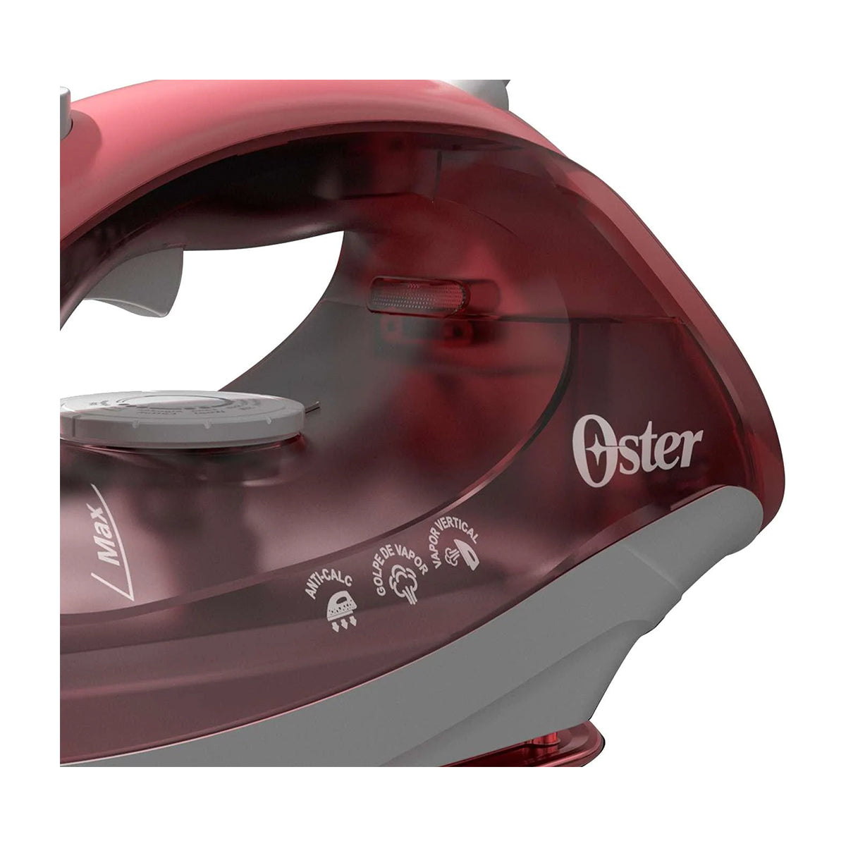Oster GCSTBS5053 Plancha de Ropa a Vapor | 20% Mas Cobertura | Aero Ceramic | Sistema Anti-Calcificación | Rosado Blanco