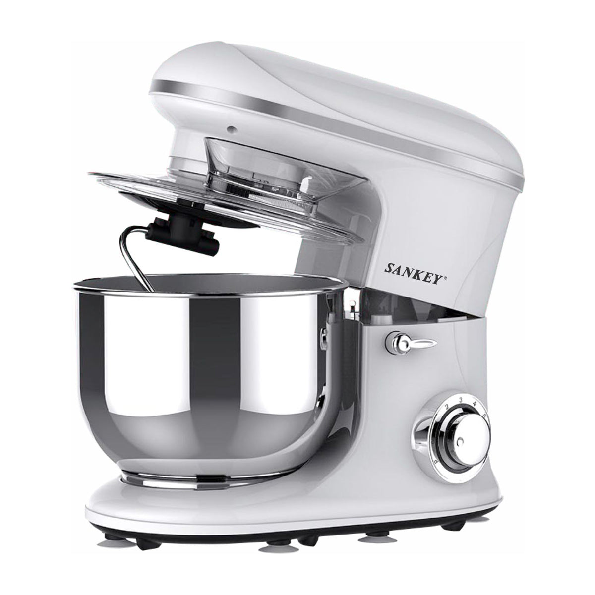 Sankey Batidora de Pedestal de 6 Velocidades | 5.5L | 1200W | Blanco