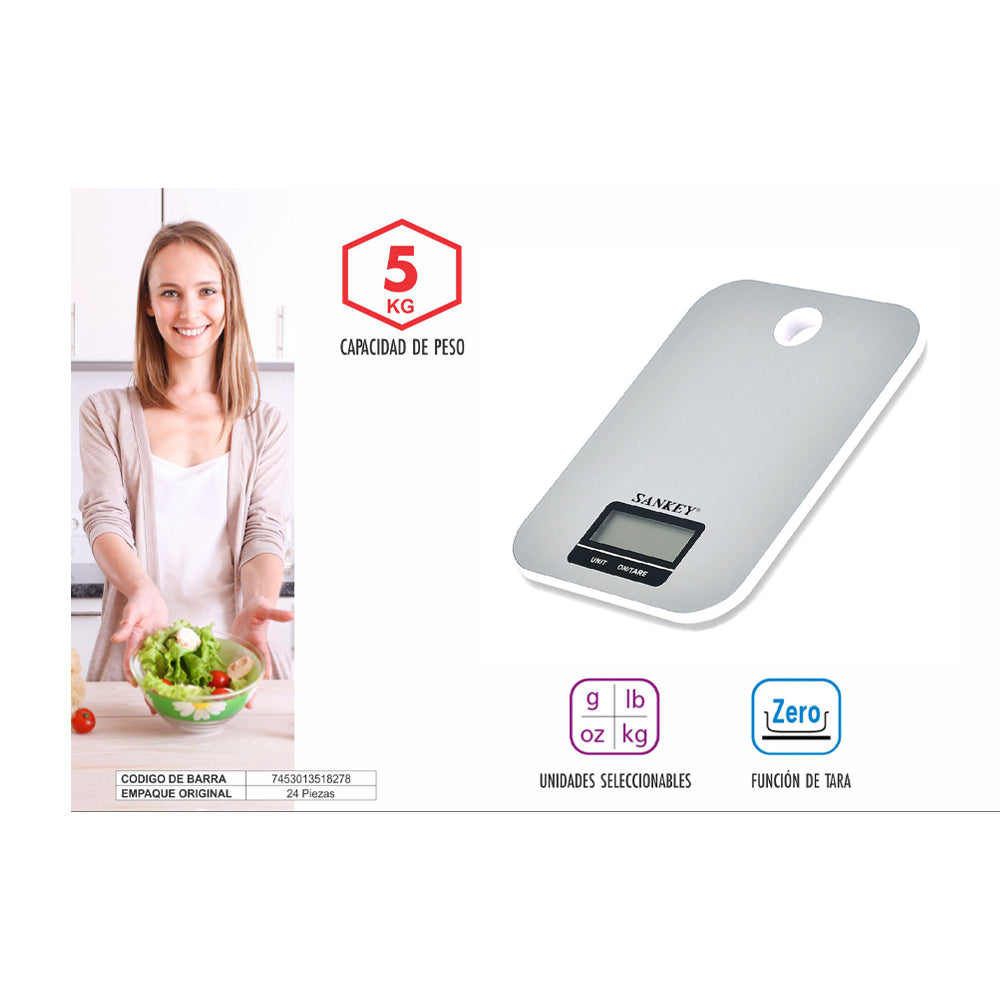 Peso Pesa O Balanza Digital Para Cocina Hasta 5kg