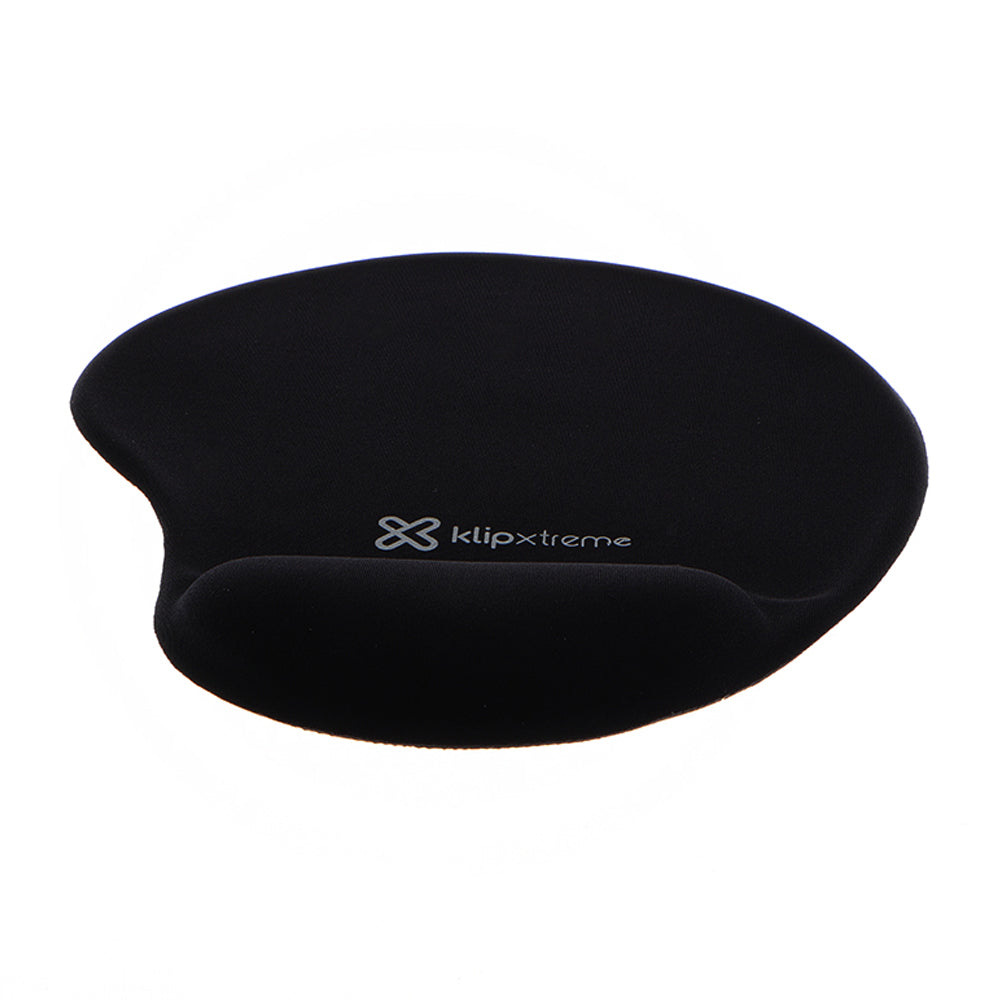 Klip Xtreme Mouse Pad con Soporte de Gel para Muñeca | Gel de Memoria | Antideslizante | Negro