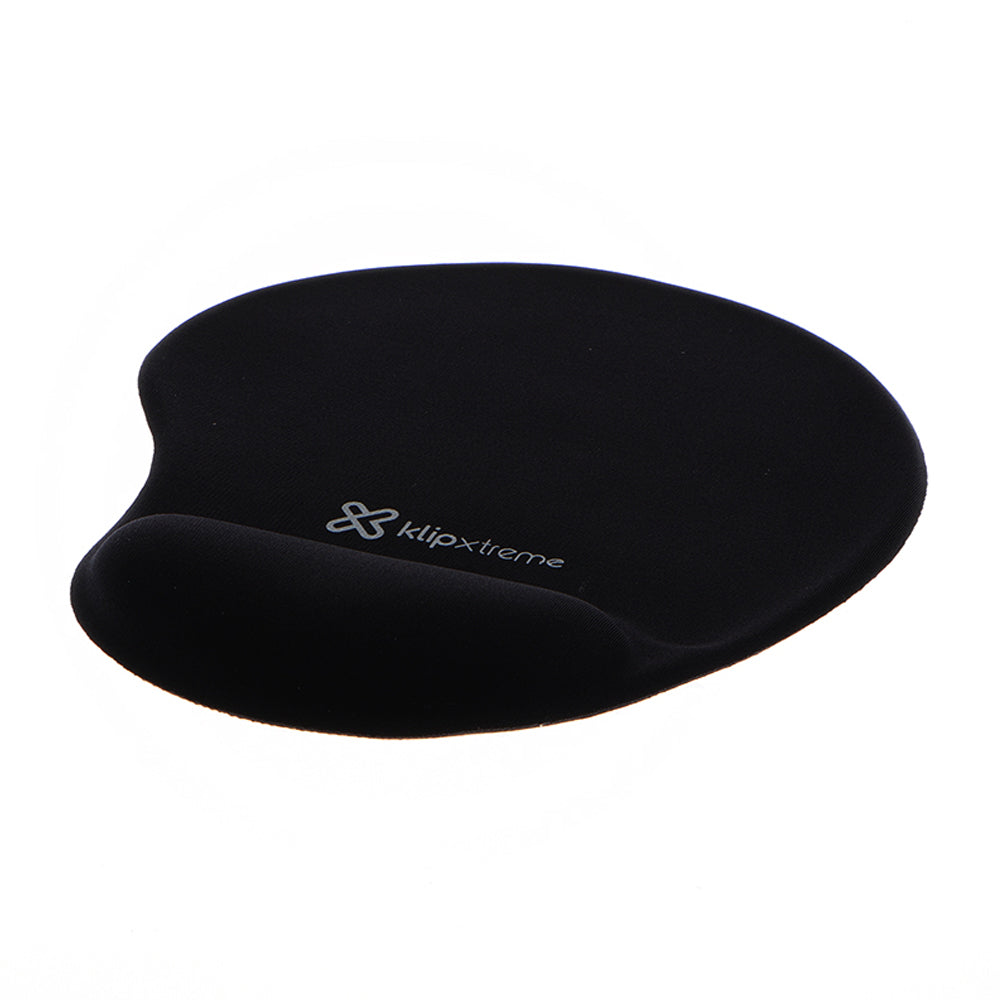 Klip Xtreme Mouse Pad con Soporte de Gel para Muñeca | Gel de Memoria | Antideslizante | Negro