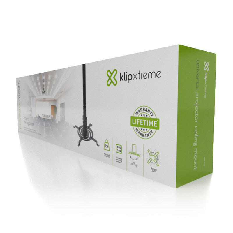 Klip Xtreme Soporte de Techo Movible para Proyectores | Giro 360°