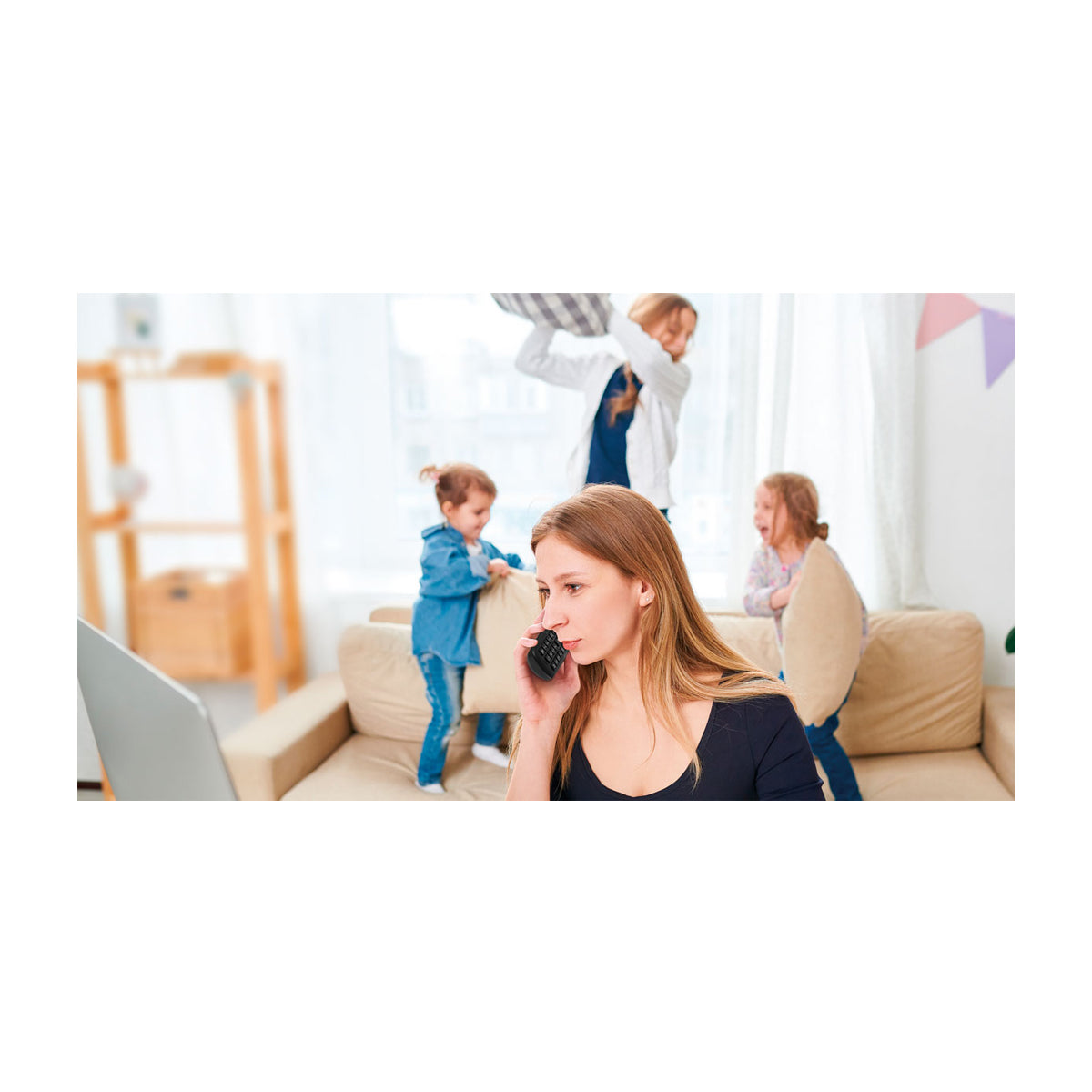 Panasonic Teléfono Inalámbrico de Mesa | Caller ID | 1 Línea | 1 Auricular | Resistente a Impactos | Negro