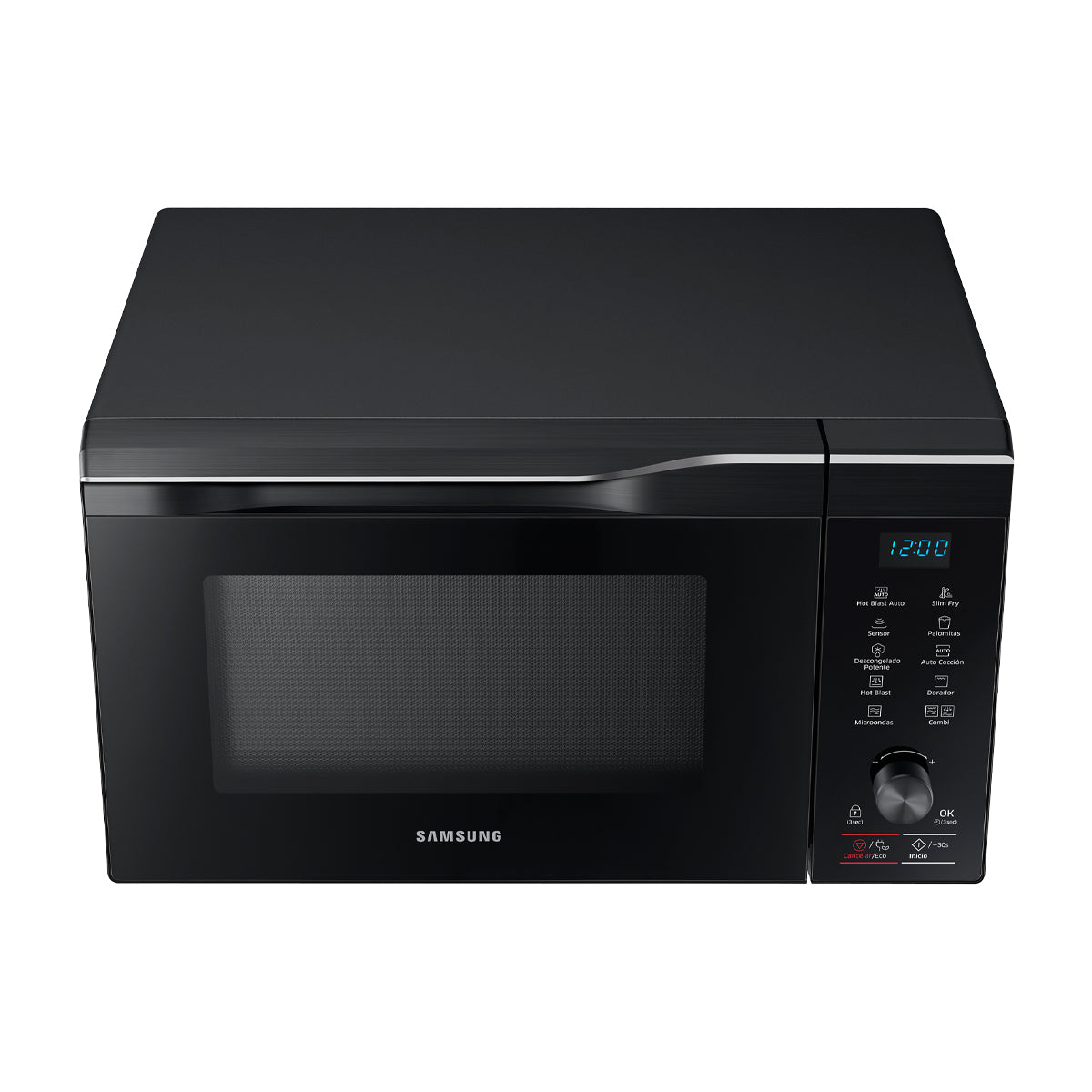 Samsung Microondas de 1000W | Convección | Grill | Sistema de Cocción con Sensor | Interior de Cerámica | SlimFry | 1.1p3 | Negro