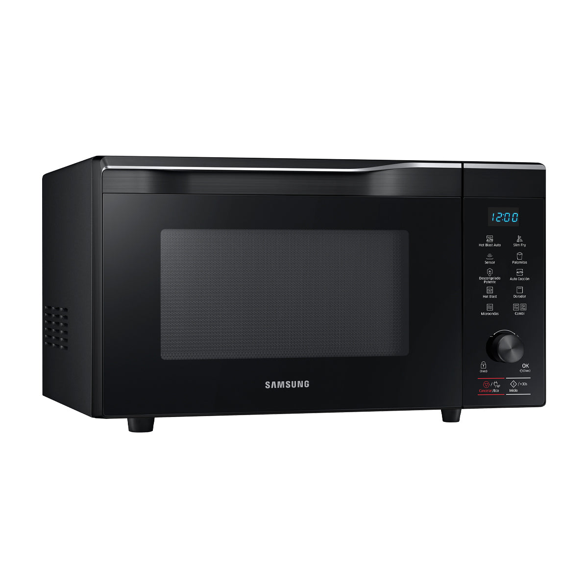 Samsung Microondas de 1000W | Convección | Grill | Sistema de Cocción con Sensor | Interior de Cerámica | SlimFry | 1.1p3 | Negro