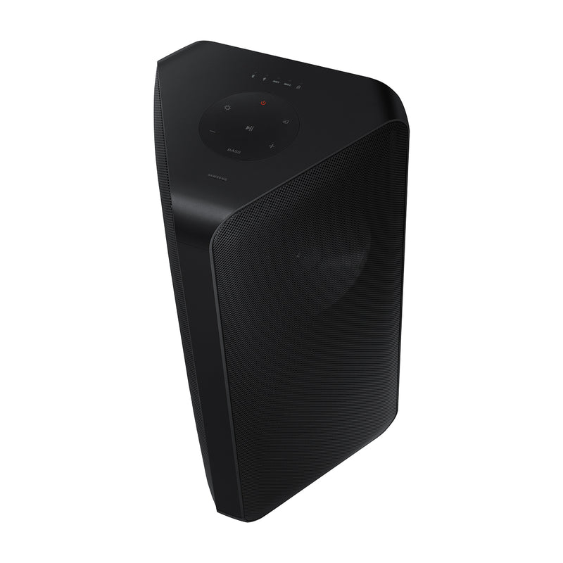 Samsung MX-ST50B Bocina Portátil Bluetooth Waterproof | Alta Potencia | Sonido Bidireccional | Karaoke | Luces | 18H | IPX5 | Negro
