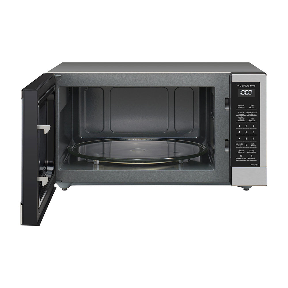 Panasonic Microondas Inverter de 1200W | Cocción por Sensor | 1.6p3 | Plateado