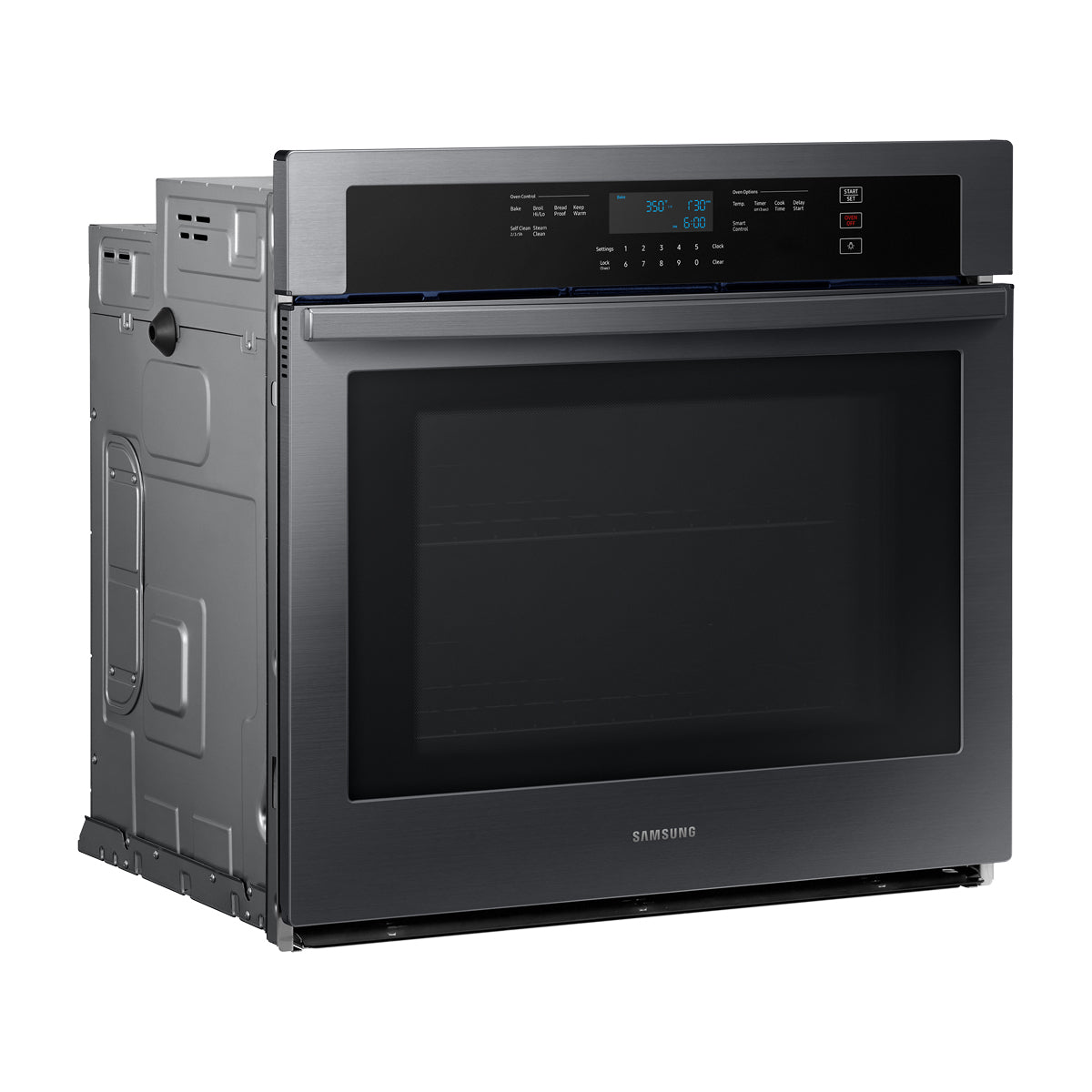Samsung Horno Multifuncional Empotrable Eléctrico | 30" | 5.1p3 | WiFi | Control Táctil Digital | Interior de Cerámica Azul | Self / Steam Clean | 285°C | Negro