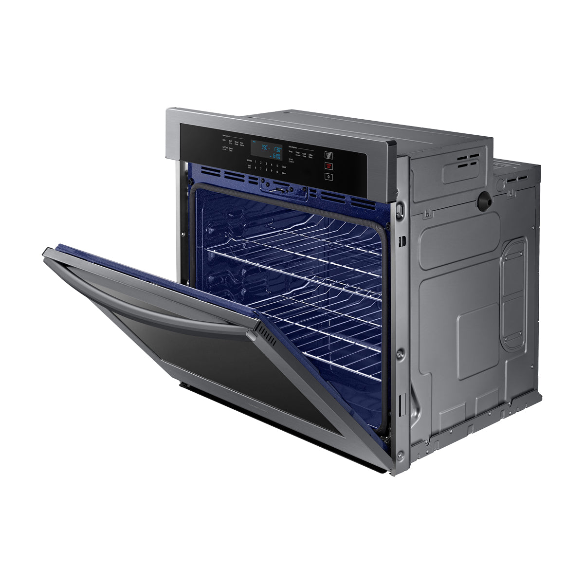 Samsung Horno Multifuncional Empotrable Eléctrico | 30" | 5.1p3 | WiFi | Control Táctil Digital | Interior de Cerámica Azul | Self / Steam Clean | 285°C | Negro