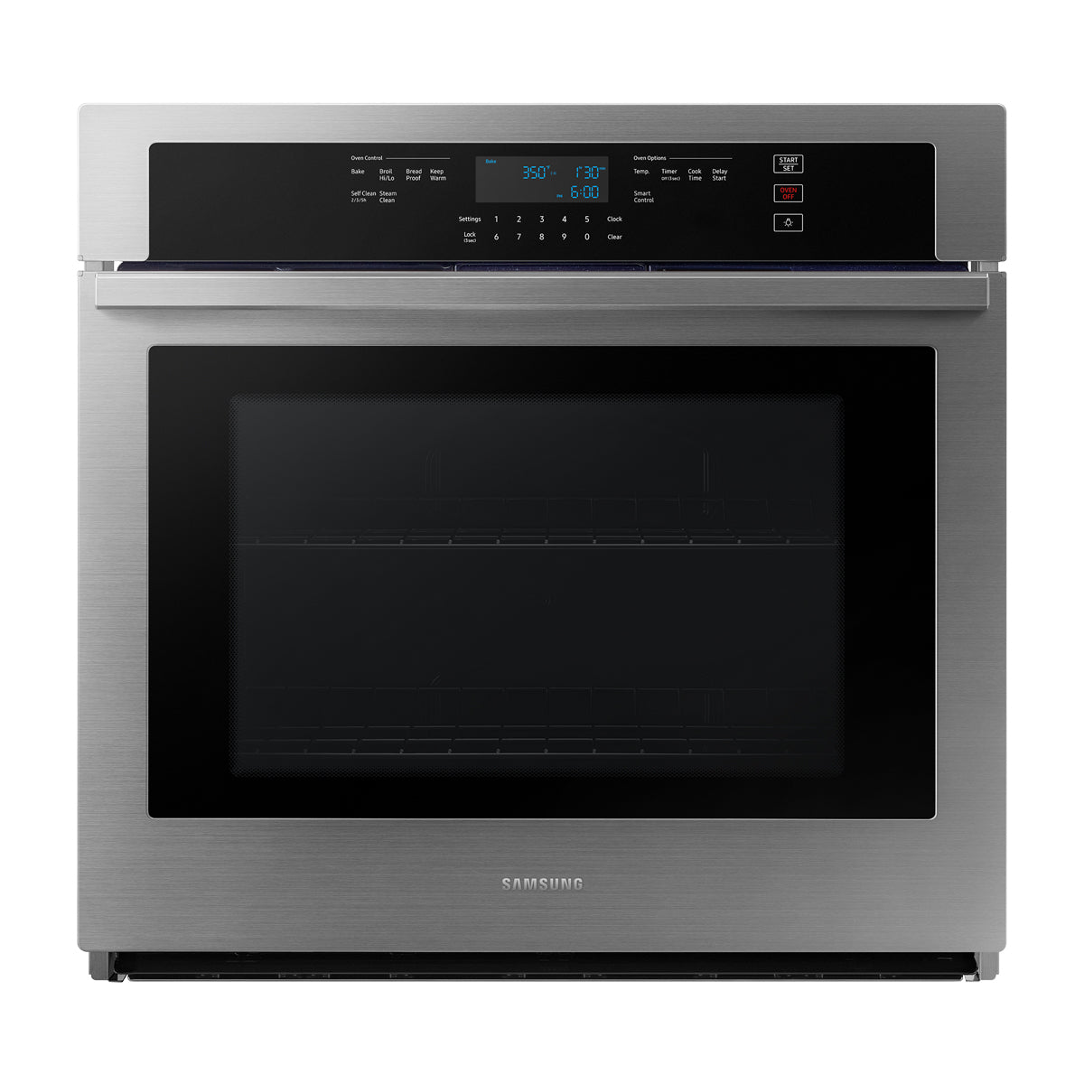 Samsung Horno Multifuncional Empotrable Eléctrico | 30" | 5.1p3 | WiFi | Control Táctil Digital | Interior de Cerámica Azul | Self / Steam Clean | 285°C