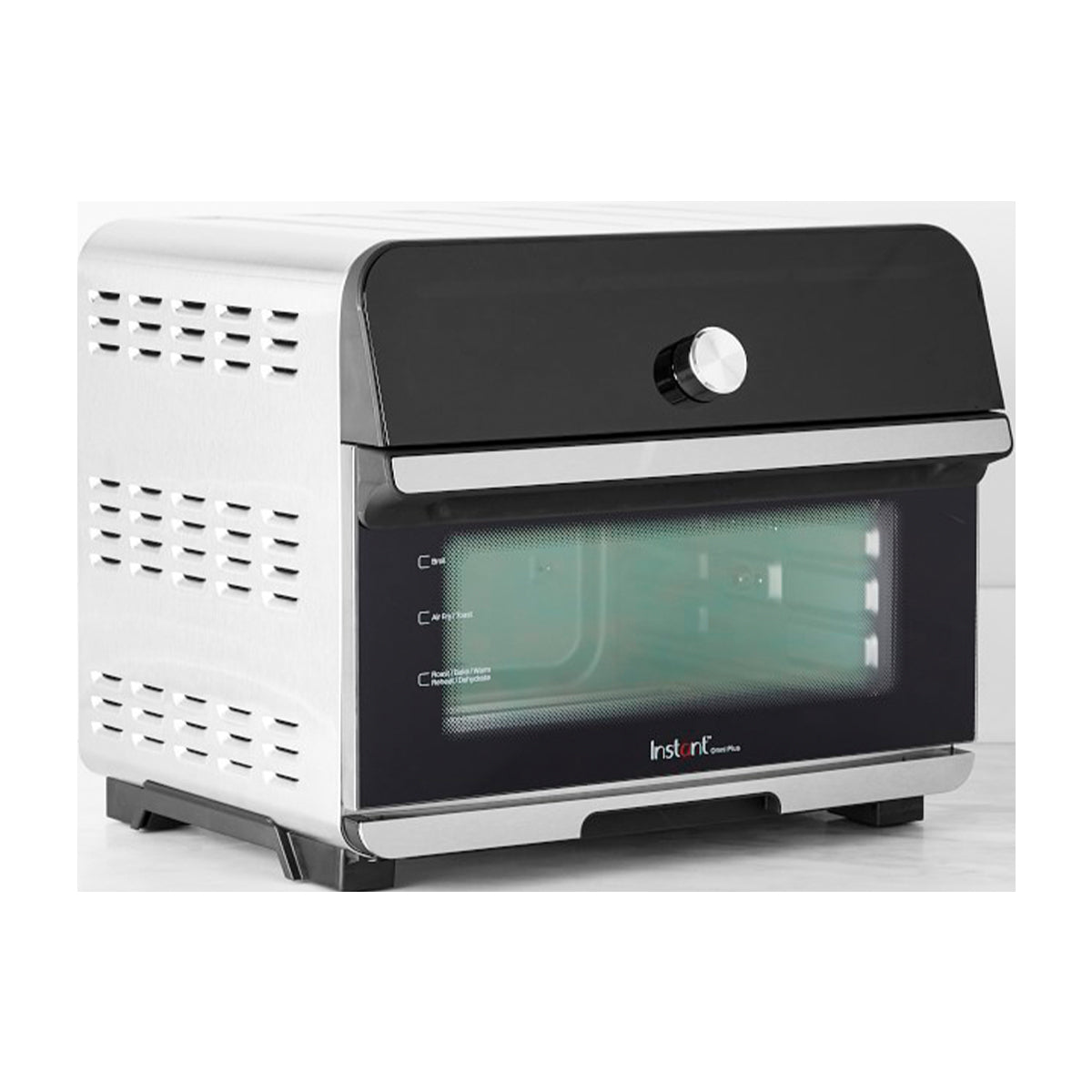 Instant Omni Plus Horno Eléctrico con Freidora de Aire 10-en-1 de 18L | EvenCrisp | Puerta de Vidrio | 1800W | Negro Acero