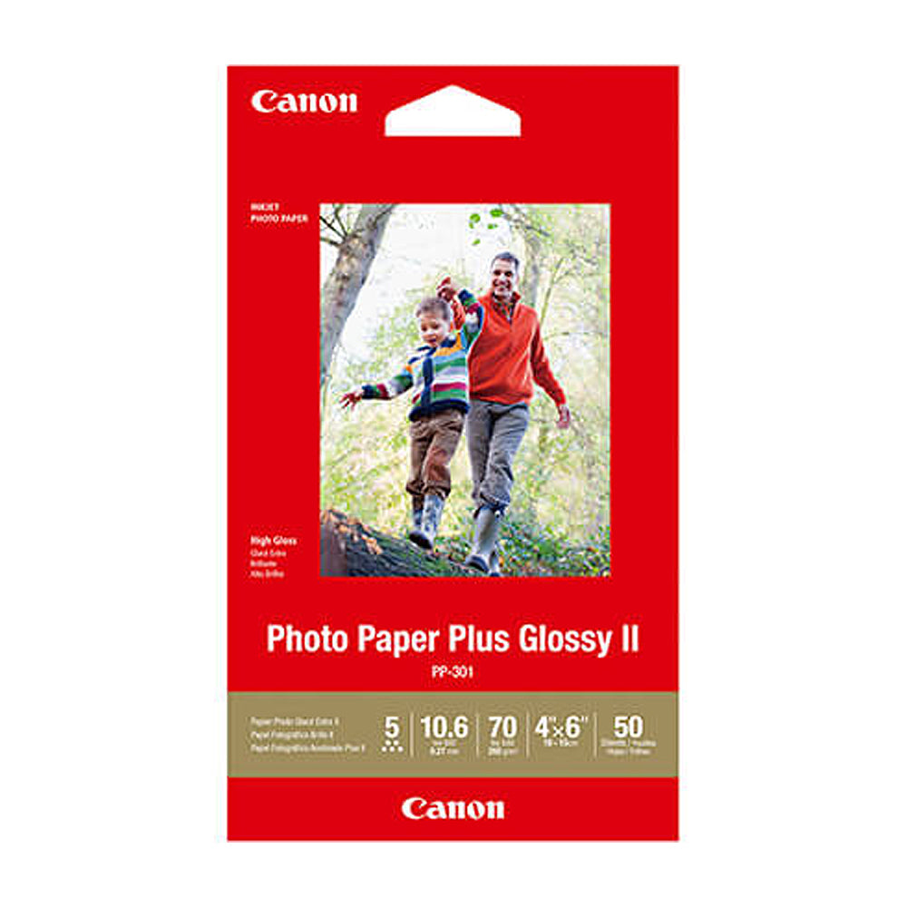 Canon Papel Fotográfico Plus Glossy II | 4" x 6" | 20 Hojas