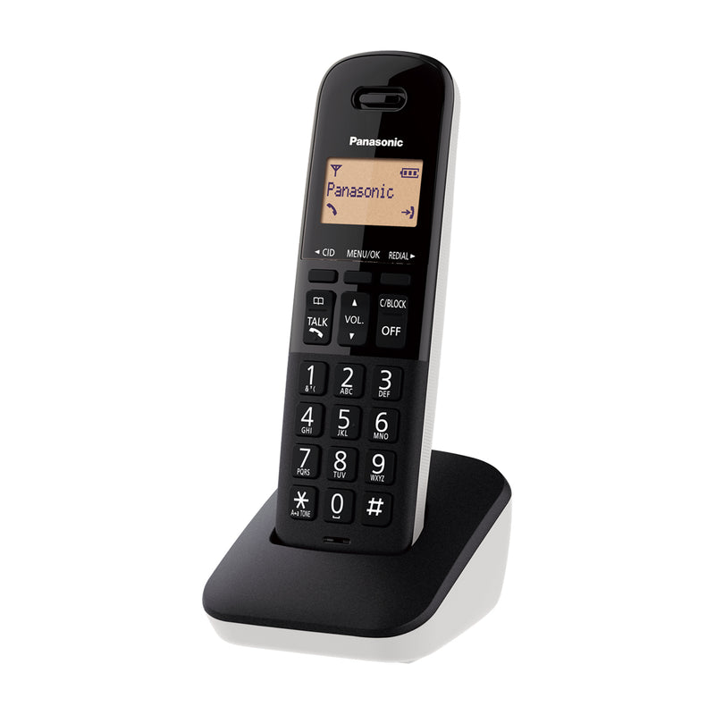 Panasonic Teléfono Inalámbrico de Mesa | Caller ID | 1 Línea | 1 Auricular | Negro Blanco