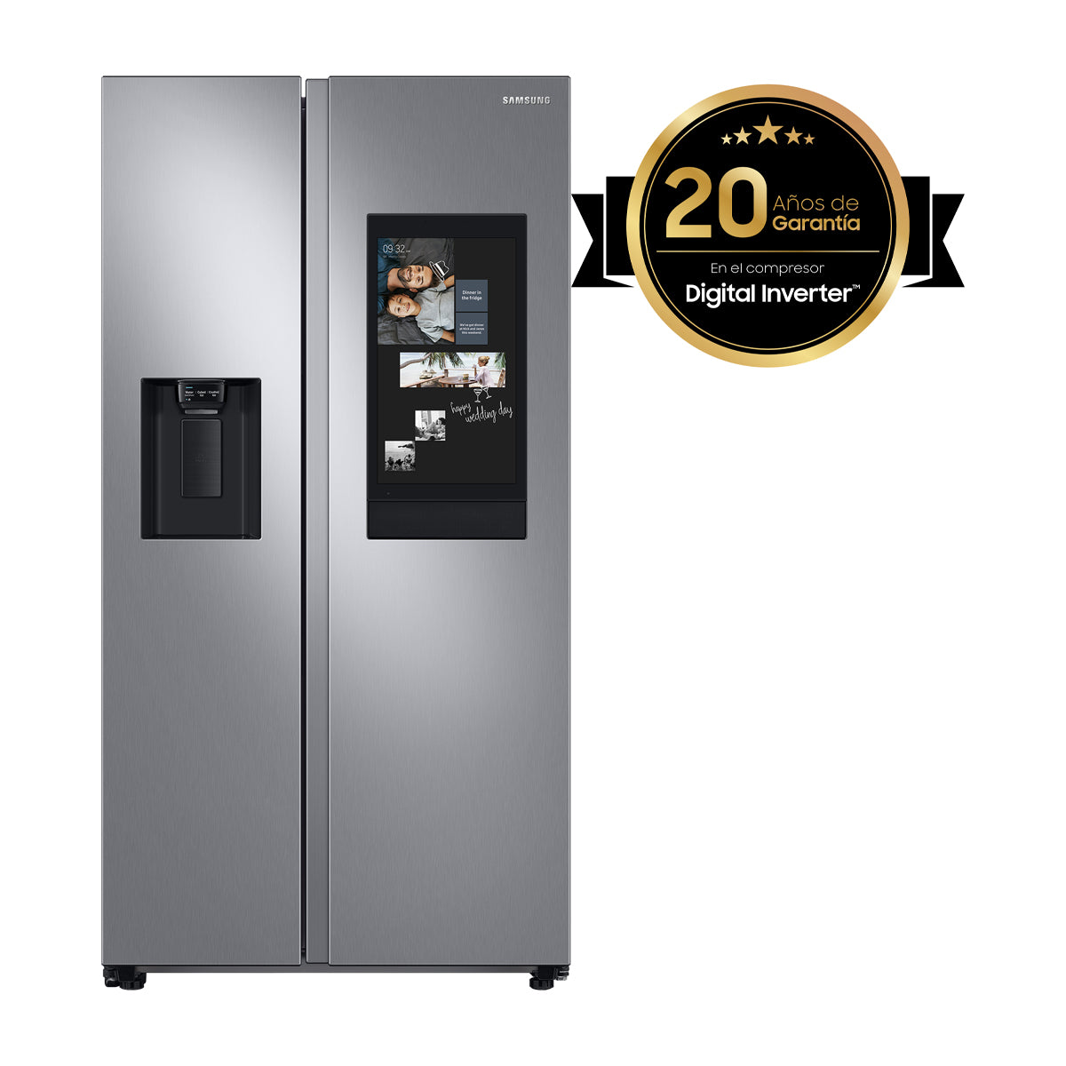 Samsung Refrigeradora Side By Side Digital Inverter | Family Hub | WiFi | Bluetooth | Dispensador de Agua y Hielo | 21.51p3