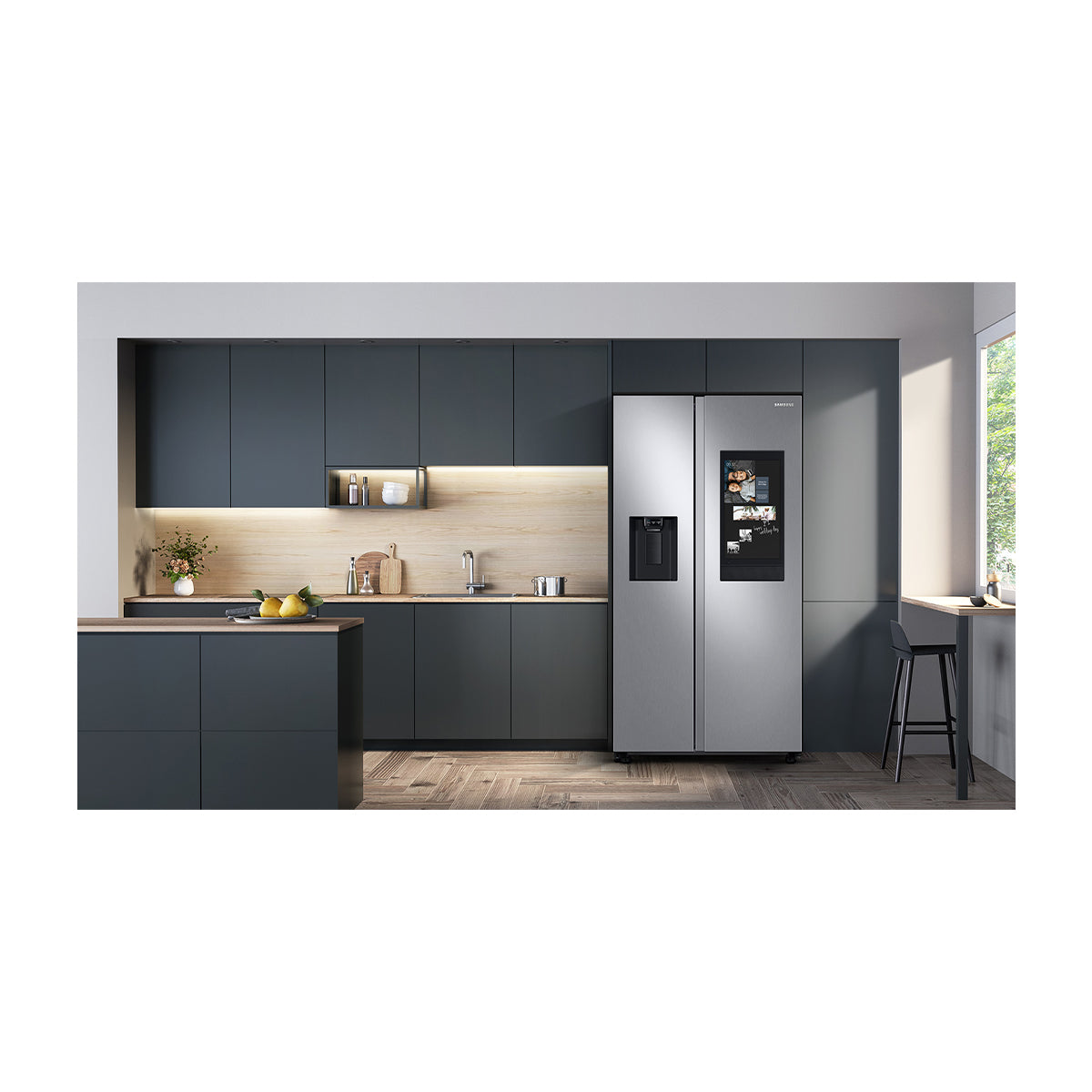 Samsung Refrigeradora Side By Side Digital Inverter | Family Hub | WiFi | Bluetooth | Dispensador de Agua y Hielo | 21.51p3
