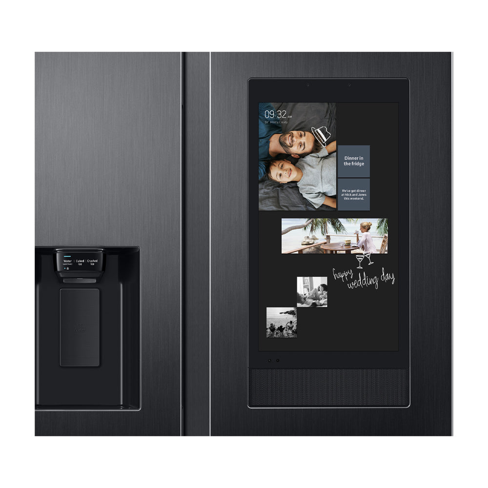 Samsung Refrigeradora Side By Side Digital Inverter | Family Hub | WiFi | Bluetooth | Dispensador de Agua y Hielo | 27p3 | Negro