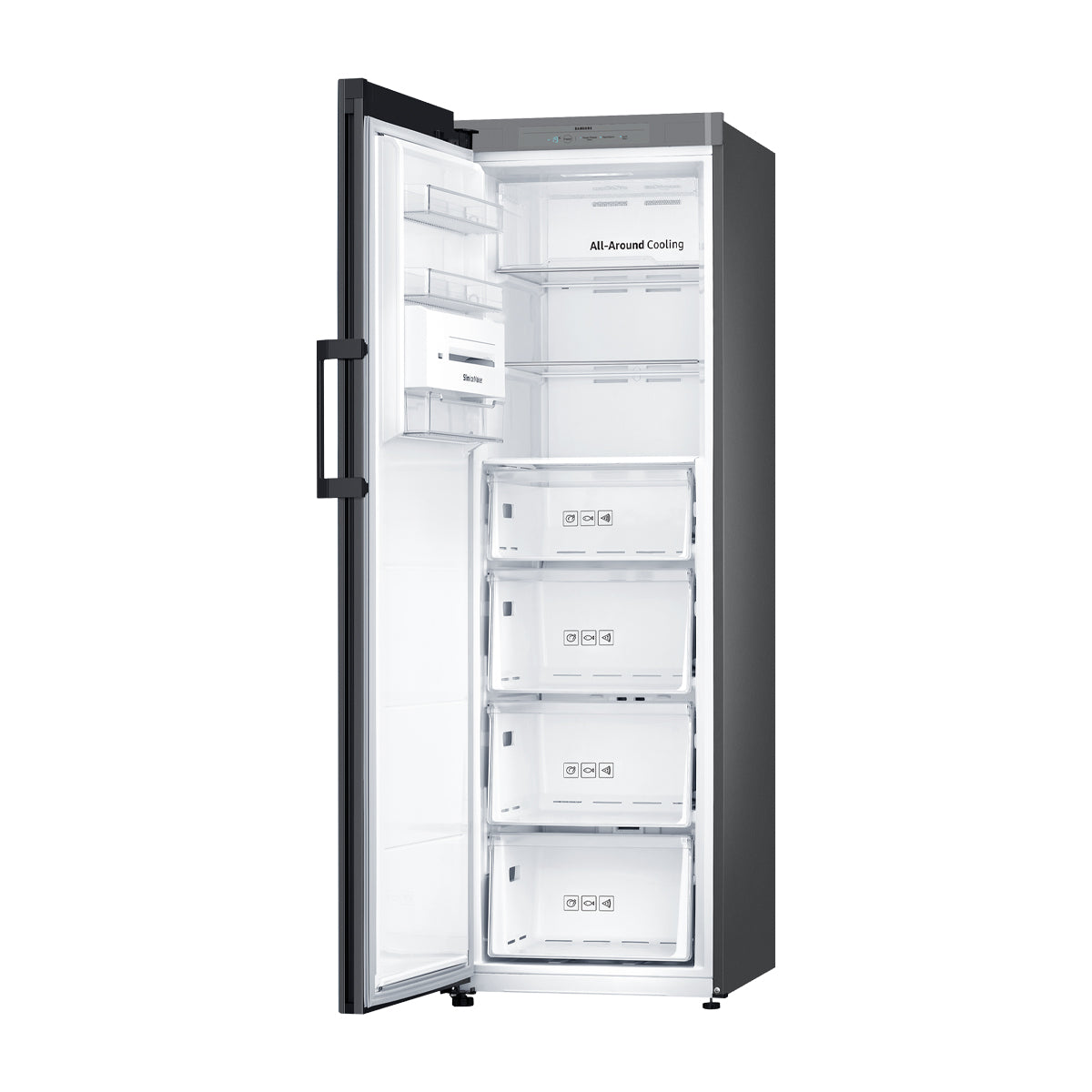 Samsung BESPOKE Congelador Vertical de 1 Puerta Digital Inverter | Modulos Personalizables | All Around Cooling | Power Freeze | Slim Ice Maker | 11.4p3 | Glam Navy