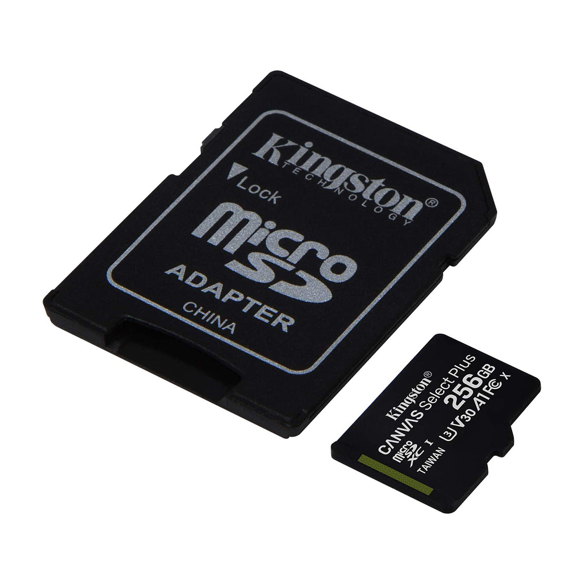 Kingston Memoria Micro SDXC de 256GB + Adaptador | UHS-I | V30 | U3 | Clase 10 | 100MB/s