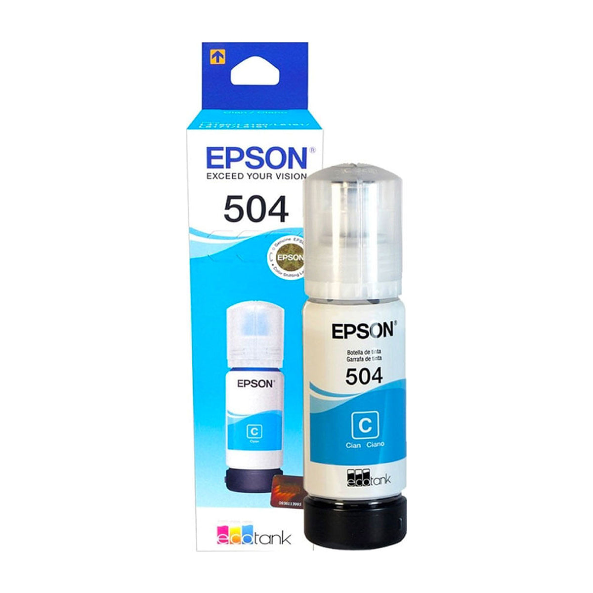 Epson T504 C Botella de Tinta | Cyan