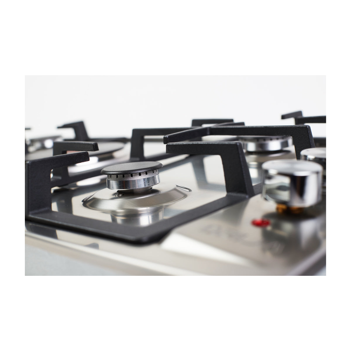 Drija Verona 90 Estufa Empotrable Dual (a Gas y Eléctrica) de Acero Inoxidable | 5 Quemadores | 4 Válvulas de Seguridad