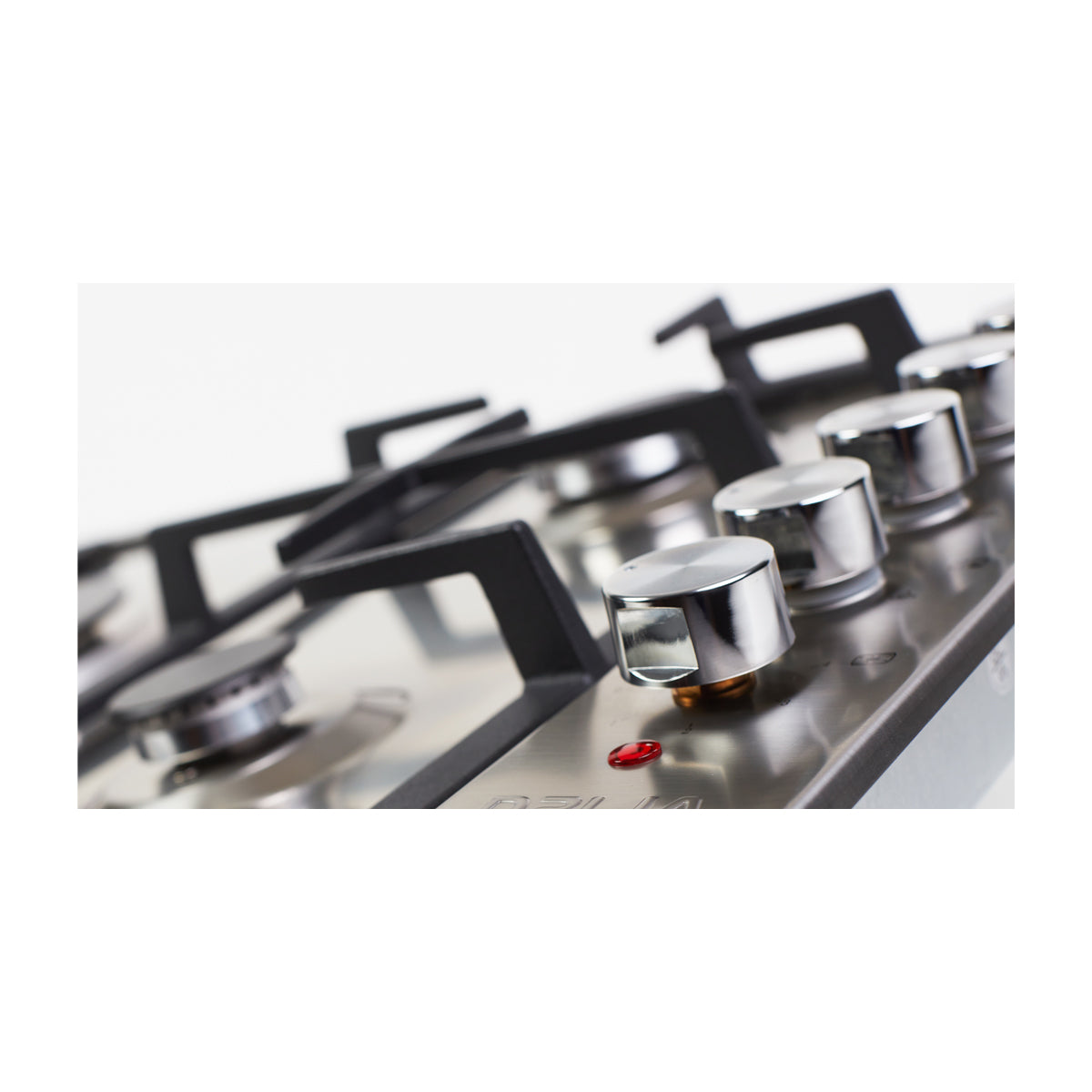 Drija Verona 90 Estufa Empotrable Dual (a Gas y Eléctrica) de Acero Inoxidable | 5 Quemadores | 4 Válvulas de Seguridad