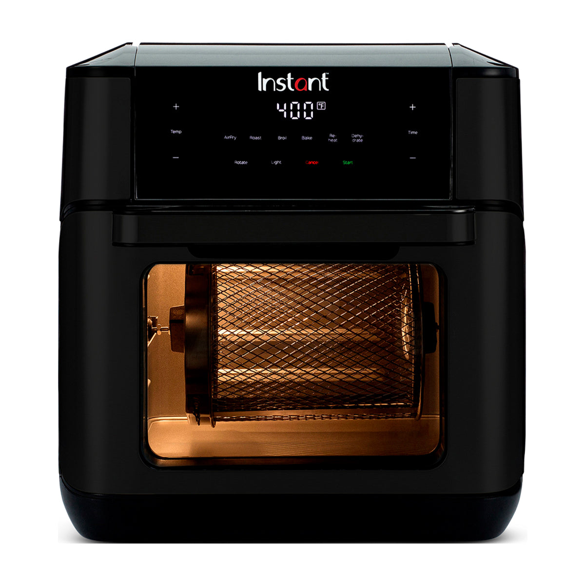Instant Vortex Horno Freidora de Aire Digital 7-en-1 | 10QT | EvenCrisp | Puerta de Vidrio | Negro