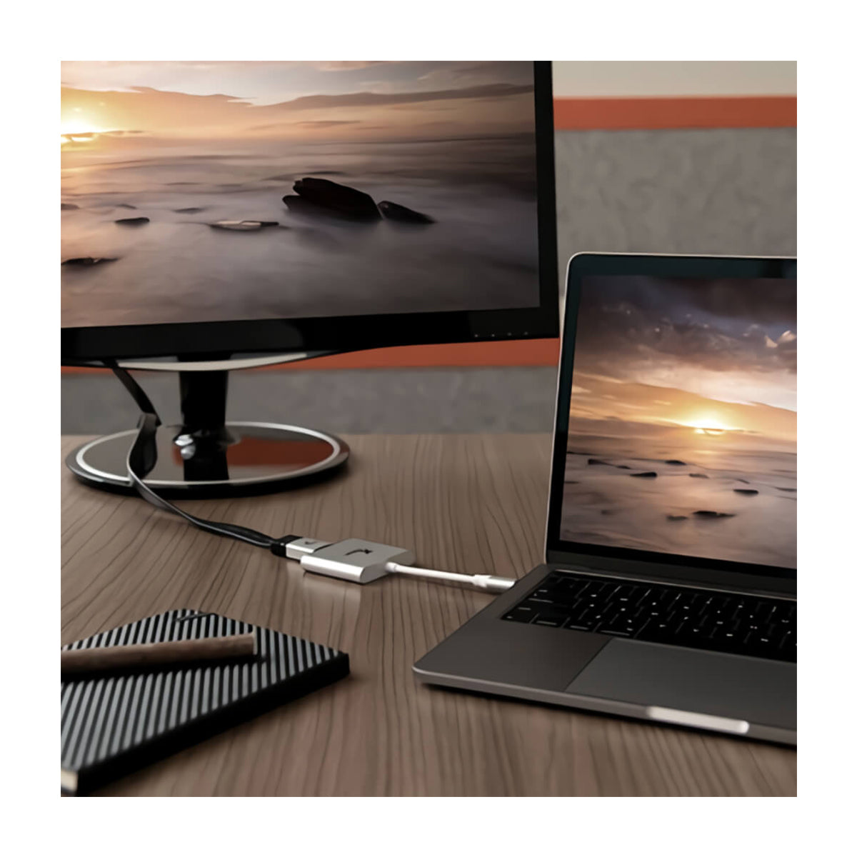 Xtech Adaptador USB C a USB A / HDMI / USB C | Plateado