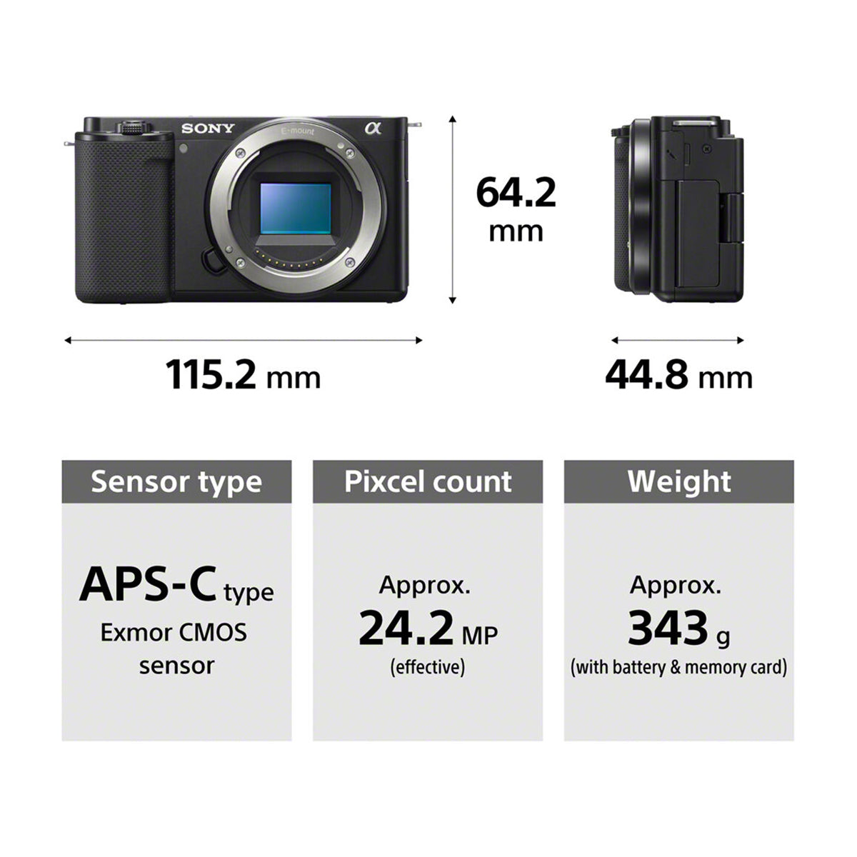 Sony ZV-E10 Alpha Cámara Digital Mirrorless con Lente 16-50mm OSS | ZV-E10L