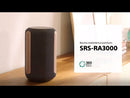 Sony SRS-RA3000 Bocina Inalámbrica Premium | Sonido Ambiental | 360 Reality Audio | Chromecast Integrado | Control por Voz Alexa Google Assistant | Bluetooth | WiFi | Negro