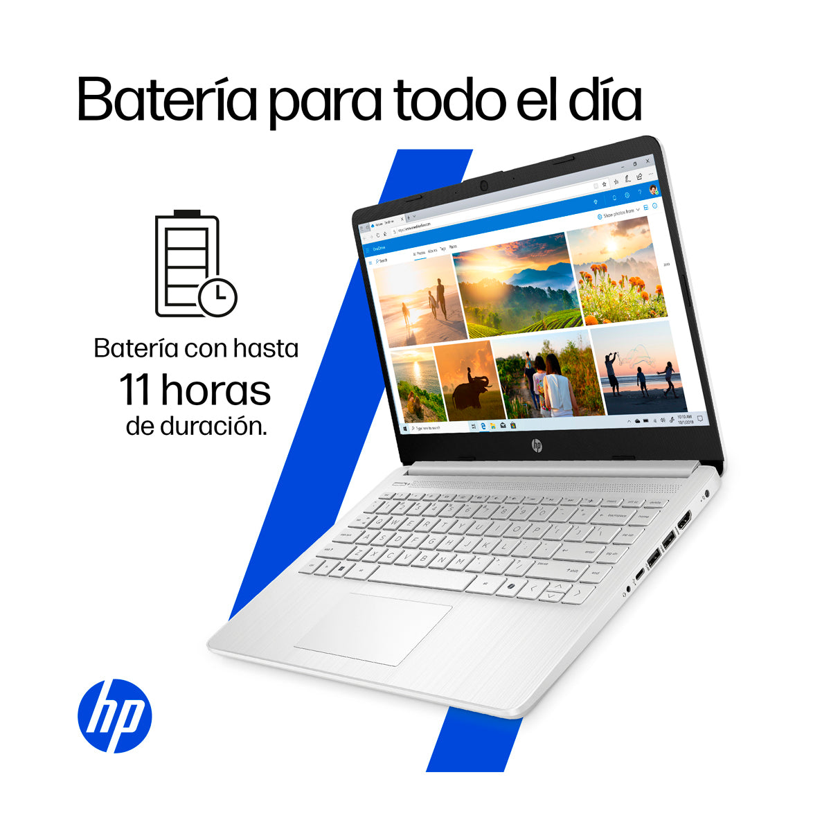 HP Laptop 14" HD, Intel N150, 4GB RAM, 128GB UFS, Windows 11 Home | Plateado