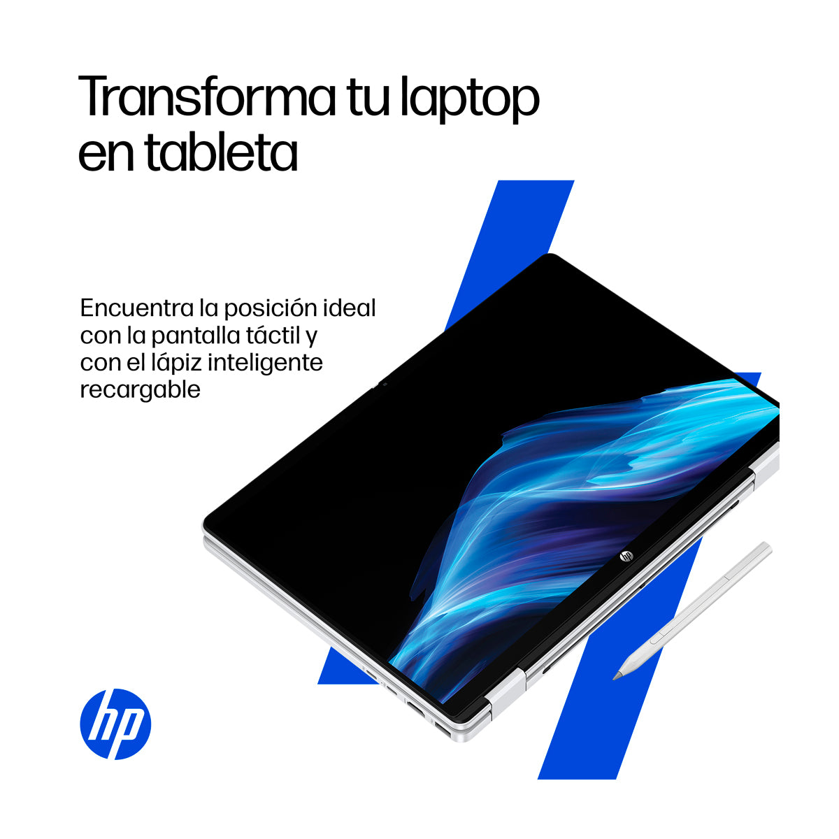 HP OmniBook 5 Flip Laptop Convertible 14" 2K Táctil, Intel Core i5-1334U, 16GB RAM, 512GB SSD, Intel Iris Xe, Windows 11 Home | Plateado