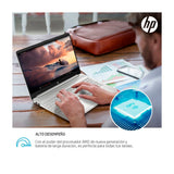 HP Laptop 15.6" HD, AMD Ryzen 7 5700U, 16GB RAM, 512GB SSD, AMD Radeon, Windows 11 Home | Plateado Dorado