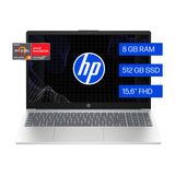 HP Laptop 15.6" FHD, AMD Ryzen 3 7320U, 8GB RAM, 512GB SSD, AMD Radeon, Windows 11 Home | Plateado Azul