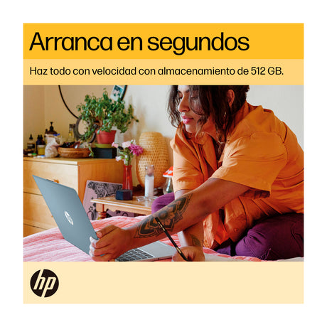 HP Laptop 15.6" FHD, AMD Ryzen 3 7320U, 8GB RAM, 512GB SSD, AMD Radeon, Windows 11 Home | Plateado Azul