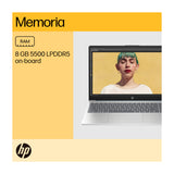 HP Laptop 15.6" FHD, AMD Ryzen 5 7520U, 8GB RAM, 512GB SSD, AMD Radeon, Windows 11 Home | Plateado Azul