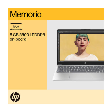 HP Laptop 15.6" FHD, AMD Ryzen 5 7520U, 8GB RAM, 512GB SSD, AMD Radeon, Windows 11 Home | Plateado Azul