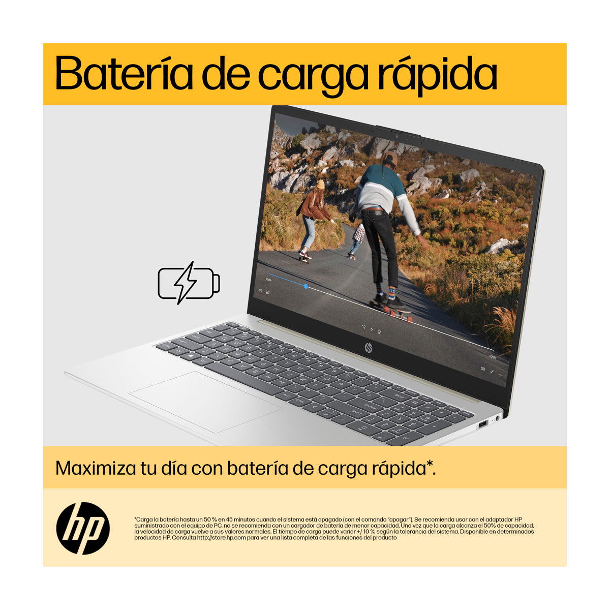 HP Laptop 15.6" FHD, AMD Ryzen 5 7520U, 16GB RAM, 1TB SSD, AMD Radeon, Windows 11 Home | Plateado Dorado