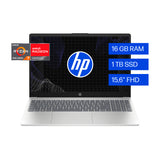HP Laptop 15.6" FHD, AMD Ryzen 7 7730U, 16GB RAM, 1TB SSD, AMD Radeon, Windows 11 Home | Plateado