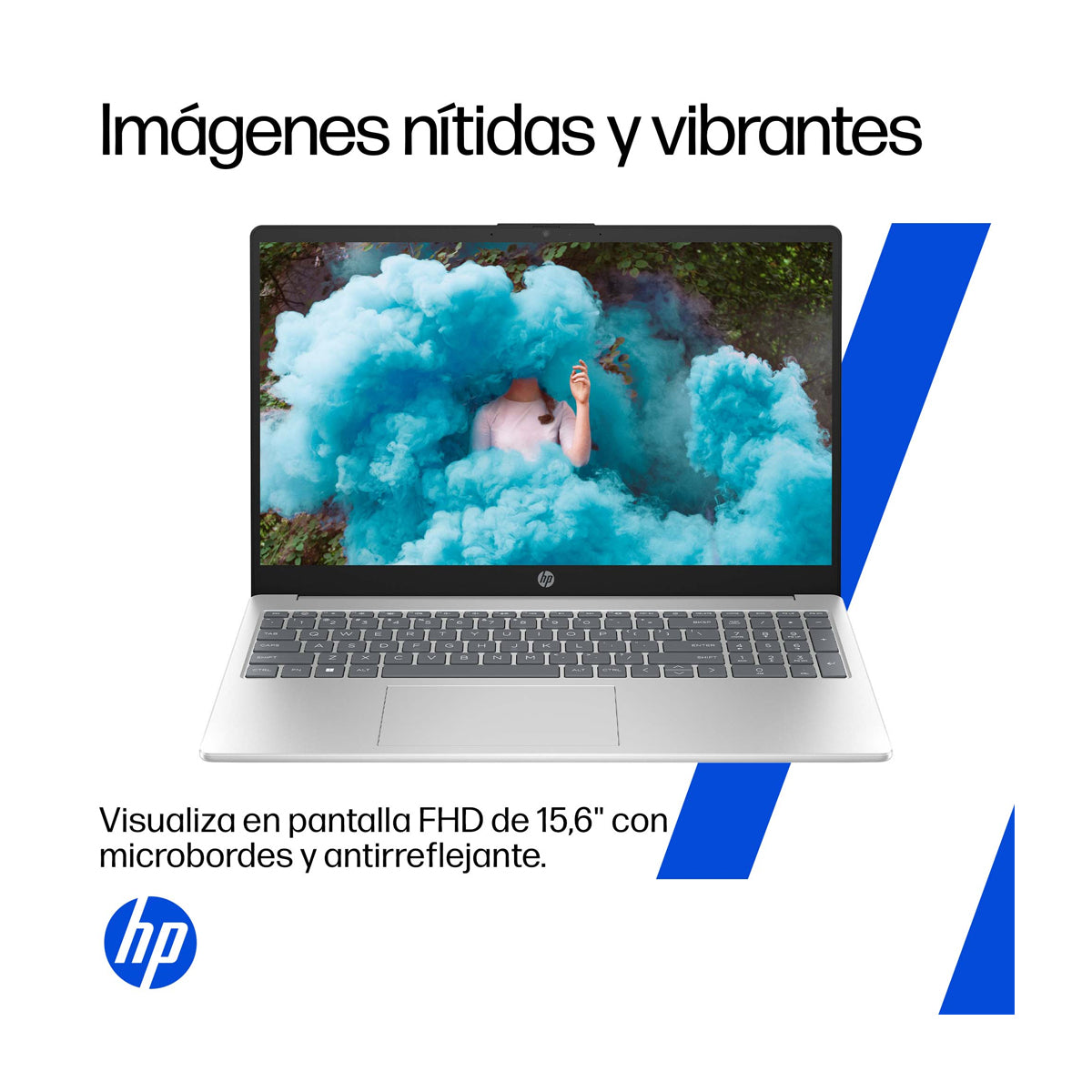 HP Laptop 15.6" FHD, AMD Ryzen 7 7730U, 8GB RAM, 512GB SSD, AMD Radeon, Windows 11 Home | Plateado