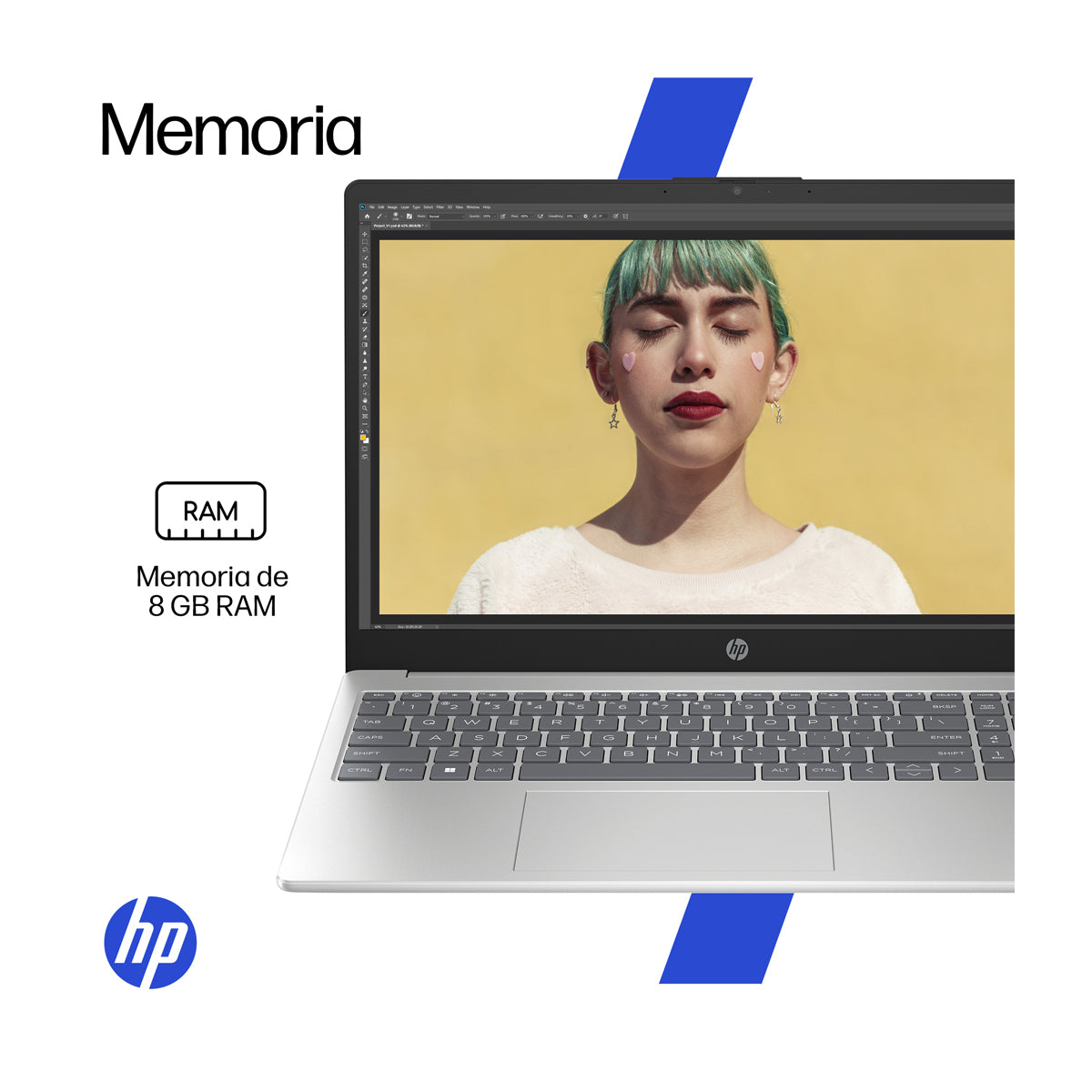 HP Laptop 15.6" FHD, AMD Ryzen 7 7730U, 8GB RAM, 512GB SSD, AMD Radeon, Windows 11 Home | Plateado
