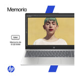 HP Laptop 15.6" FHD, AMD Ryzen 7 7730U, 8GB RAM, 512GB SSD, AMD Radeon, Windows 11 Home | Plateado