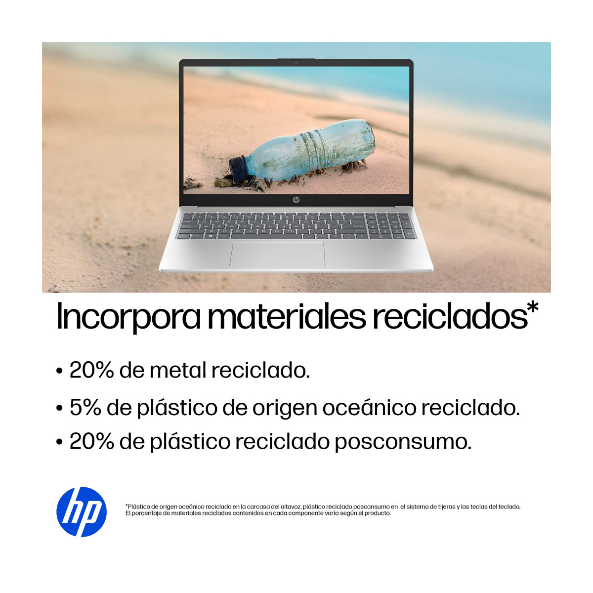 HP Laptop 15.6" FHD, AMD Ryzen 7 7730U, 8GB RAM, 512GB SSD, AMD Radeon, Windows 11 Home | Plateado