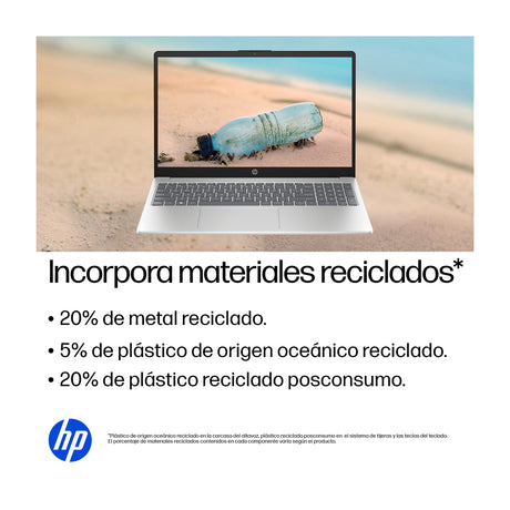 HP Laptop 15.6" FHD, AMD Ryzen 7 7730U, 8GB RAM, 512GB SSD, AMD Radeon, Windows 11 Home | Plateado