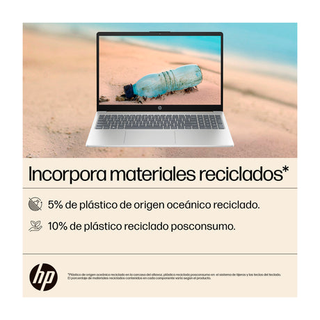 HP Laptop 15.6" FHD Táctil, Intel Core i5-1334U, 16GB RAM, 512GB SSD, Intel Iris Xe, Windows 11 Home | Plateado Dorado