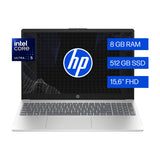 HP Laptop 15.6" FHD, Intel Core Ultra 5 225U, 8GB RAM, 512GB SSD, Windows 11 Home | Plateado