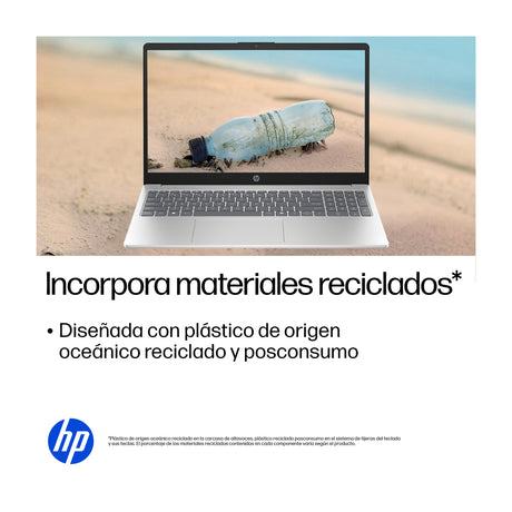 HP Laptop 15.6" FHD, Intel Core Ultra 5 225U, 8GB RAM, 512GB SSD, Windows 11 Home | Plateado
