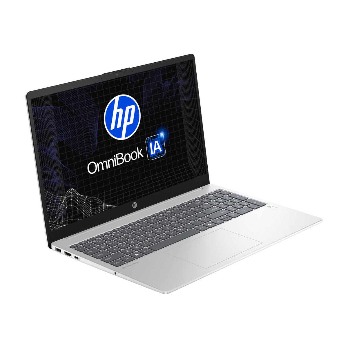 HP OmniBook 3 Laptop 15.6" FHD, AMD Ryzen AI 5 330, 16GB RAM, 512GB SSD, AMD Radeon, Lector de Huellas, Windows 11 Home | Plateado